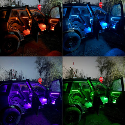 Kit Lumini Ambientale Auto 18-în-1 RGB 64 Culori