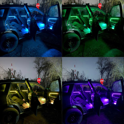 Kit Lumini Ambientale Auto 18-în-1 RGB 64 Culori