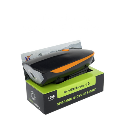 Far LED bicicletă cu claxon