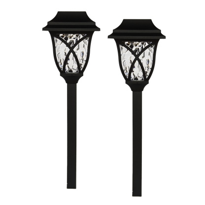 Set lampă solară de grădină (2 bucăți)