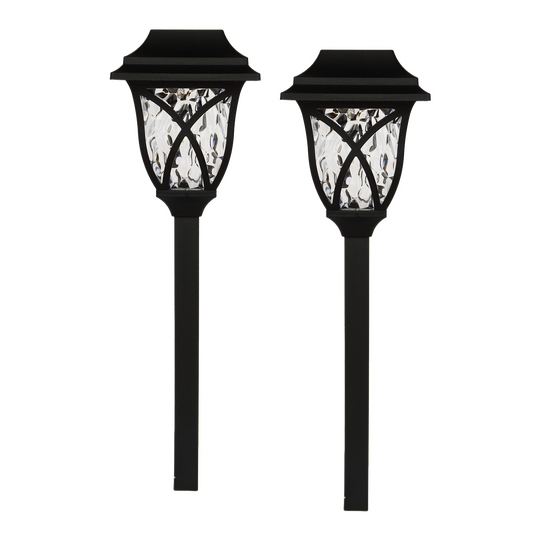 Set lampă solară de grădină (2 bucăți)